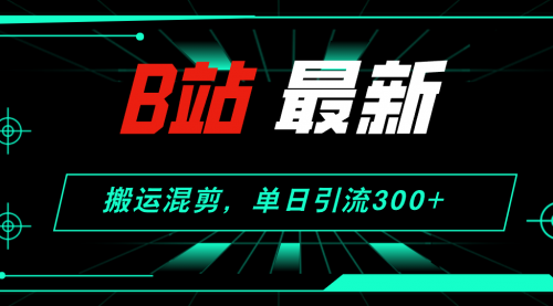 B站最新，搬运混剪，单日引流300+创业粉