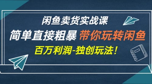 闲鱼卖货实战课，简单直接粗暴，带你玩转闲鱼-百万利润-独创玩法！