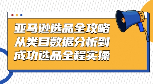 亚马逊选品全攻略：从类目数据分析到成功选品全程实操