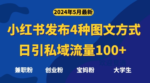 最新小红书发布这四种图文，日引私域流量100+不成问题