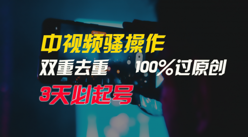 中视频骚操作，双重去重100%过原创，3天比必起号