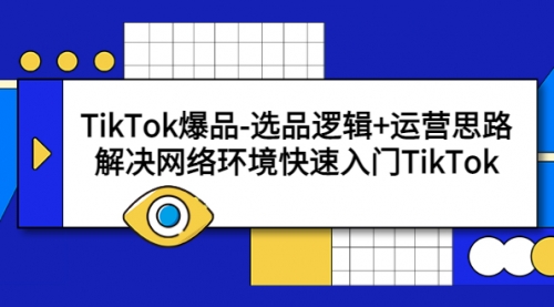 TikTok爆品-选品逻辑+运营思路：解决网络环境快速入门TikTok 