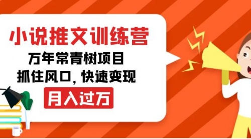 小说推文高端训练营，万年常青树项目，抓住风口 