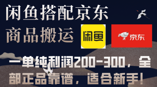 闲鱼搭配京东备份库搬运，一单纯利润200-300，全部正品靠谱，适合新手