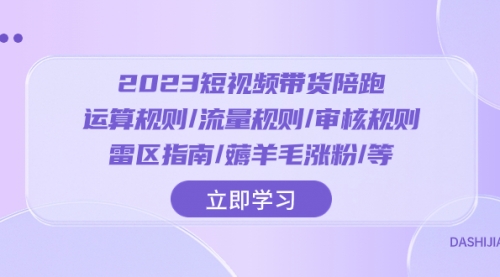 2023短视频·带货陪跑：运算规则/流量规则/审核规则/雷区指南/薅羊毛涨粉.