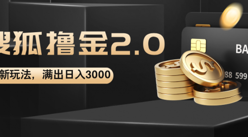 搜狐撸金2.0最新玩法，无脑日入3000+，可无限扩大