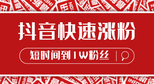 抖音快速涨粉10000+，教你做哪种类型好