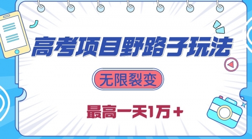 2024高考项目野路子玩法，无限裂变，最高一天1W