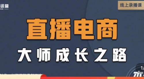 直播电商高手成长之路：教你成为直播电商大师，玩转四大板块（25节） 