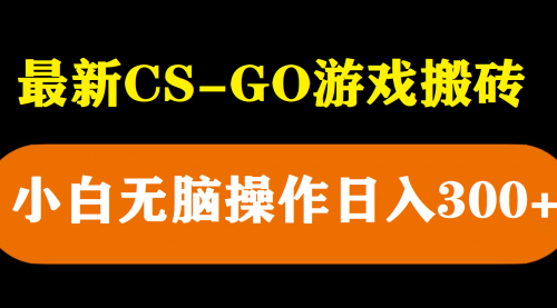 最新csgo游戏搬砖游戏，小白无脑也能一天300+ 