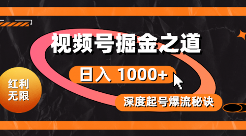 视频号掘金之道，深度解析起号爆流秘诀，轻松实现日入 1000+