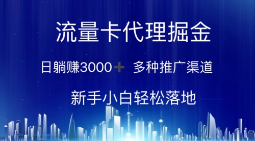 流量卡代理掘金 日躺赚3000+ 多种推广渠道