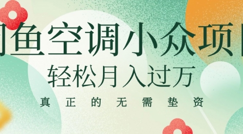 闲鱼卖空调小众项目 轻松月入过万 真正的无需垫资金