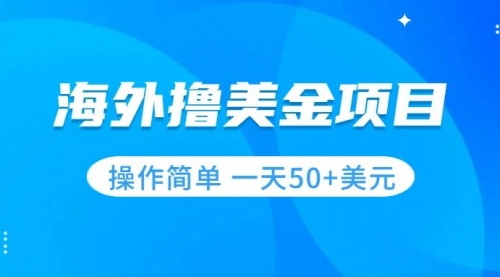 撸美金项目 无门槛 操作简单 小白一天50+美刀