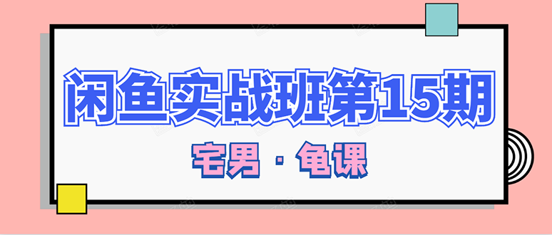 龟课·闲鱼无货源电商课程第15期，一个月收益几万不等