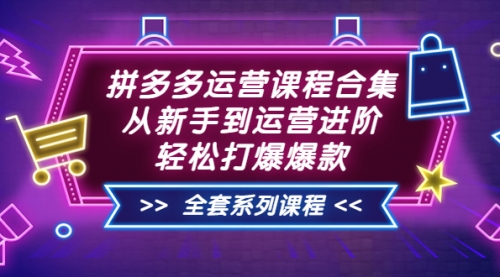 拼多多运营课程合集：从新手到运营进阶，轻松打爆爆款（全套系统课程） 