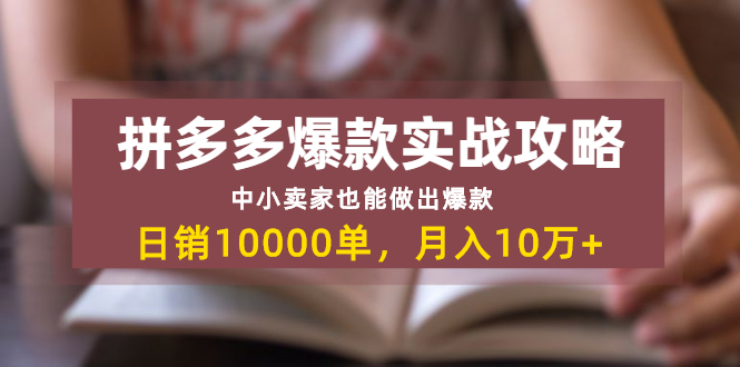 拼多多爆款实战攻略：中小卖家也能做出爆款，日销10000单