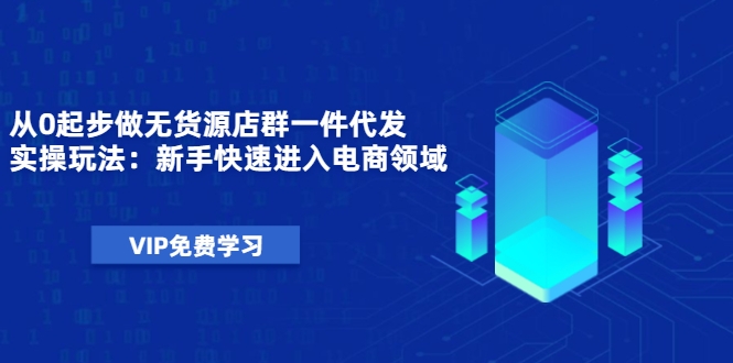 从0起步做无货源店群一件代发实操玩法：新手快速进入电商领域（40节视频）