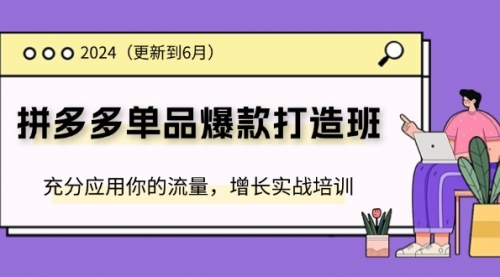 2024拼多多-单品爆款打造班(更新6月)，充分应用你的流量，增长实战培训