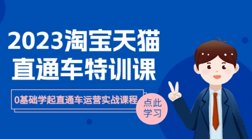 2023淘宝·天猫直通车评特训课，0基础学起直通车运营实战课程（8节课时）