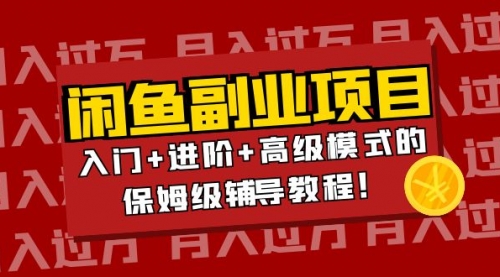 月入过万闲鱼副业项目：入门+进阶+高级模式的保姆级辅导教程！ 