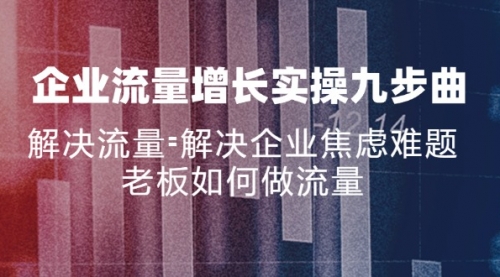 企业流量增长实战九步曲，解决流量=解决企业焦虑难题，老板如何做流量