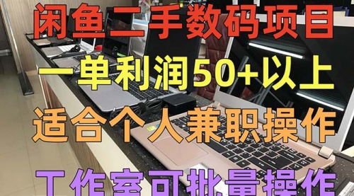 闲鱼二手数码项目，个人副业低保收入一单50+以上，工作室批量放大操作 