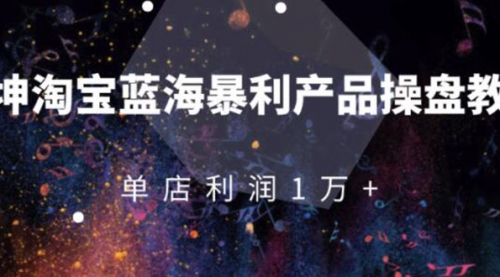 淘宝蓝海暴利产品操盘教程：从零到单店利润10000+详细实操