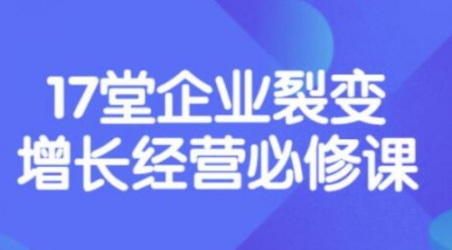 张琦《盈利增长17堂必修课》企业裂变增长的经营智慧，带你了解增长的本质 