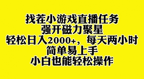 找茬小游戏直播，强开磁力聚星，小白也能上手