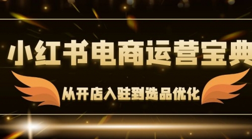 小红书电商运营宝典：从开店入驻到选品优化，一站式解决你的电商难题