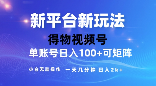 2024【得物】新平台玩法，去重软件加持爆款视频，矩阵玩法