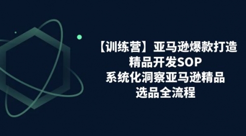 亚马逊爆款打造之精品开发SOP，系统化洞察亚马逊精品选品全流程