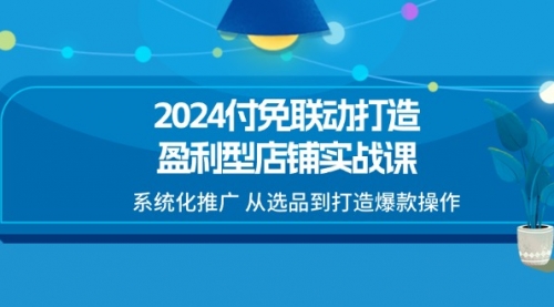 2024付免联动-打造盈利型店铺实战课，系统化推广 从选品到打造爆款操作