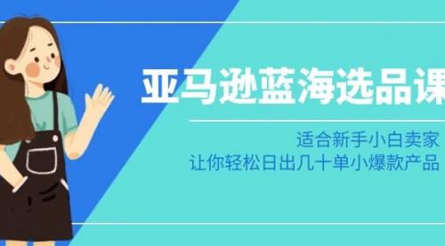 亚马逊-蓝海选品课：适合新手小白卖家，让你轻松日出几十单小爆款产品