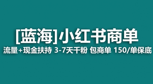 最强蓝海项目，小红书商单！长期稳定，7天变现