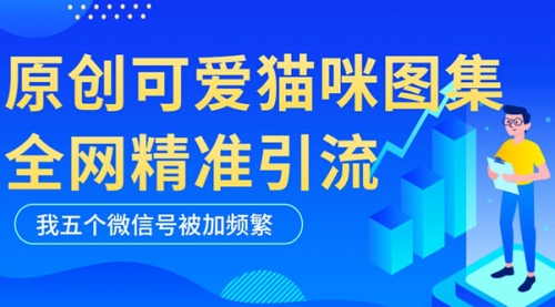 黑科技纯原创可爱猫咪图片，全网精准引流，实操5个VX号被加频繁 