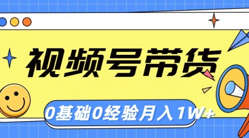 视频号轻创业带货，零基础，零经验，月入1w+