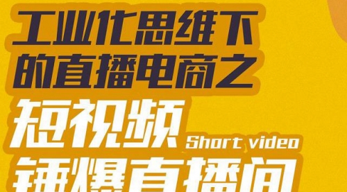 工业化思维下的直播电商之短视频锤爆直播间，听话照做执行爆单