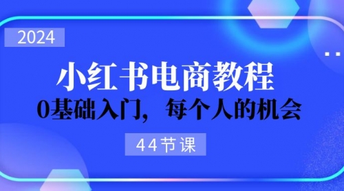 2024从0-1学习小红书电商，0基础入门，每个人的机会