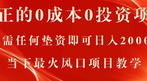 0成本0投资项目，电商平台无垫资项目