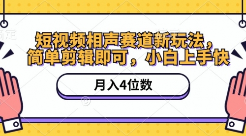 短视频相声赛道新玩法，简单剪辑即可，月入四位数（附软件+素材）