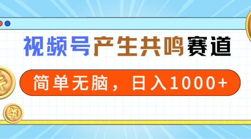 2024年视频号，产生共鸣赛道，简单无脑，一分钟一条视频，日入1000+