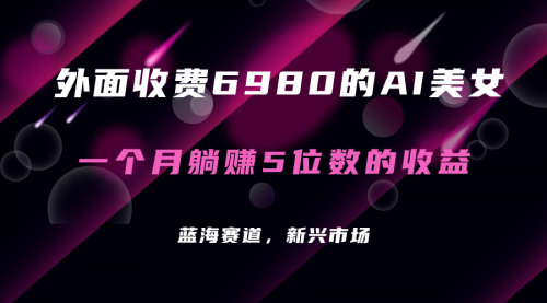 外面收费6980的AI美女项目！每月躺赚5位数收益（教程+素材+工具）