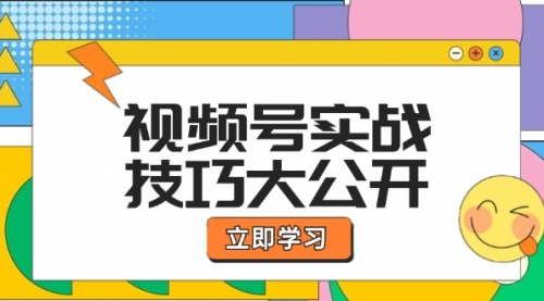 视频号实战技巧大公开：选题拍摄、运营推广、直播带货一站式学习