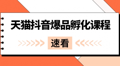 《天猫抖音爆品孵化课程》独家绝密新品引爆法