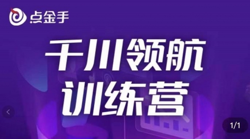 点金手·千川领航训练营，干川逻辑与算法的剖析与讲解（原价999） 