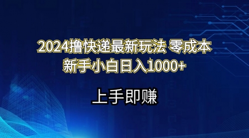 2024撸快递最新玩法零成本新手小白日入1000+