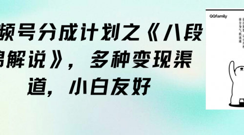 视频号分成计划之《八段锦解说》，多种变现渠道，小白友好（教程+素材）