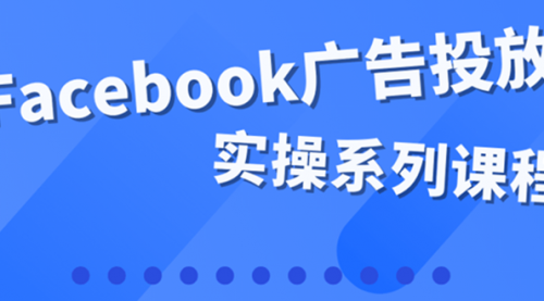 百万级广告操盘手带你玩Facebook全系列投放：运营和广告优化技能实操！ 